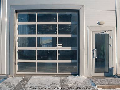 Панорамные ворота с АЛП Alutech AluTherm 2125х6125 мм